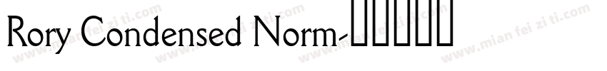 Rory Condensed Norm字体转换